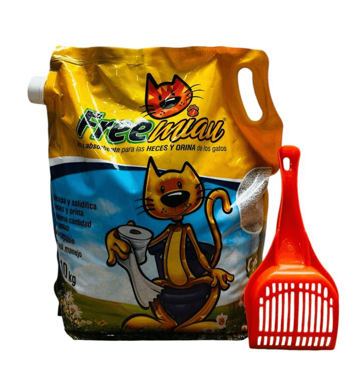 ARENA PARA GATOS FREEMIAU x 10 KG + PALA - AURATECH | Grupo Quality Pets