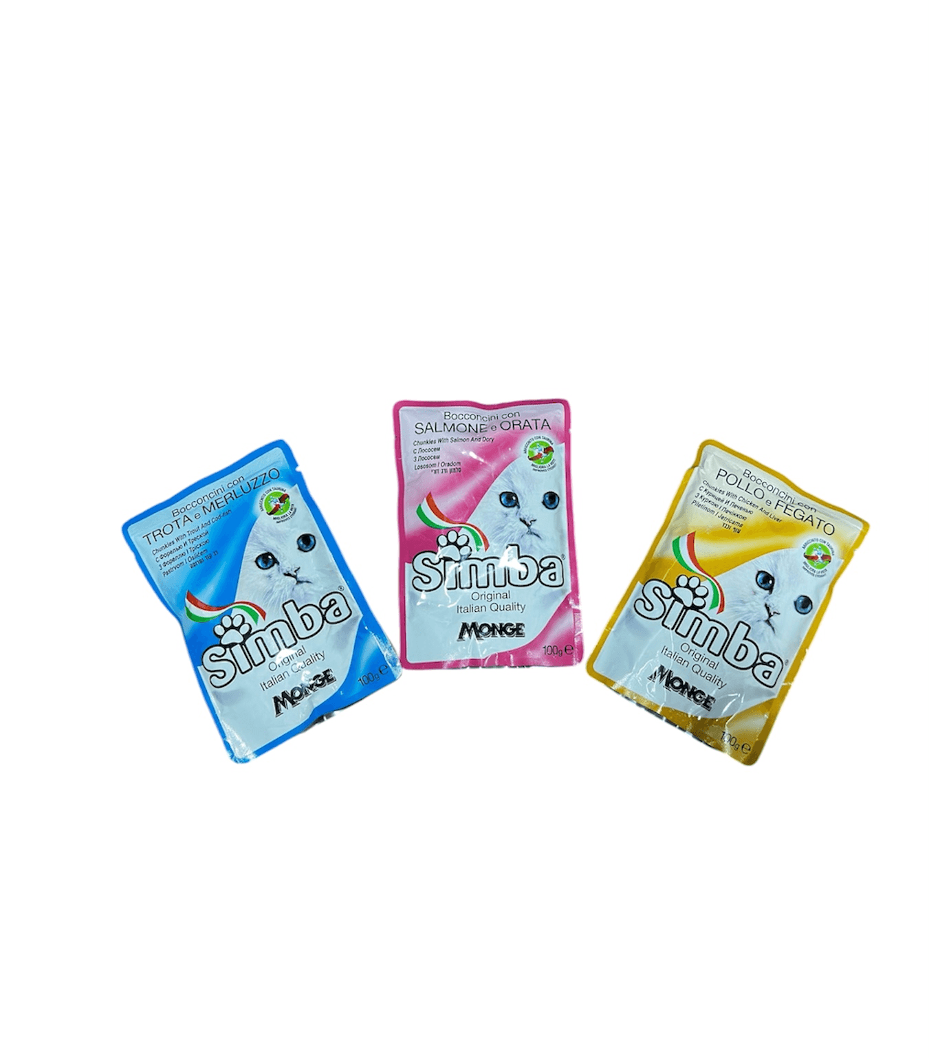 SIMBA BOCCONCINI SURTIDO x 3 - 100 Gr - MONGE | Grupo Quality Pets