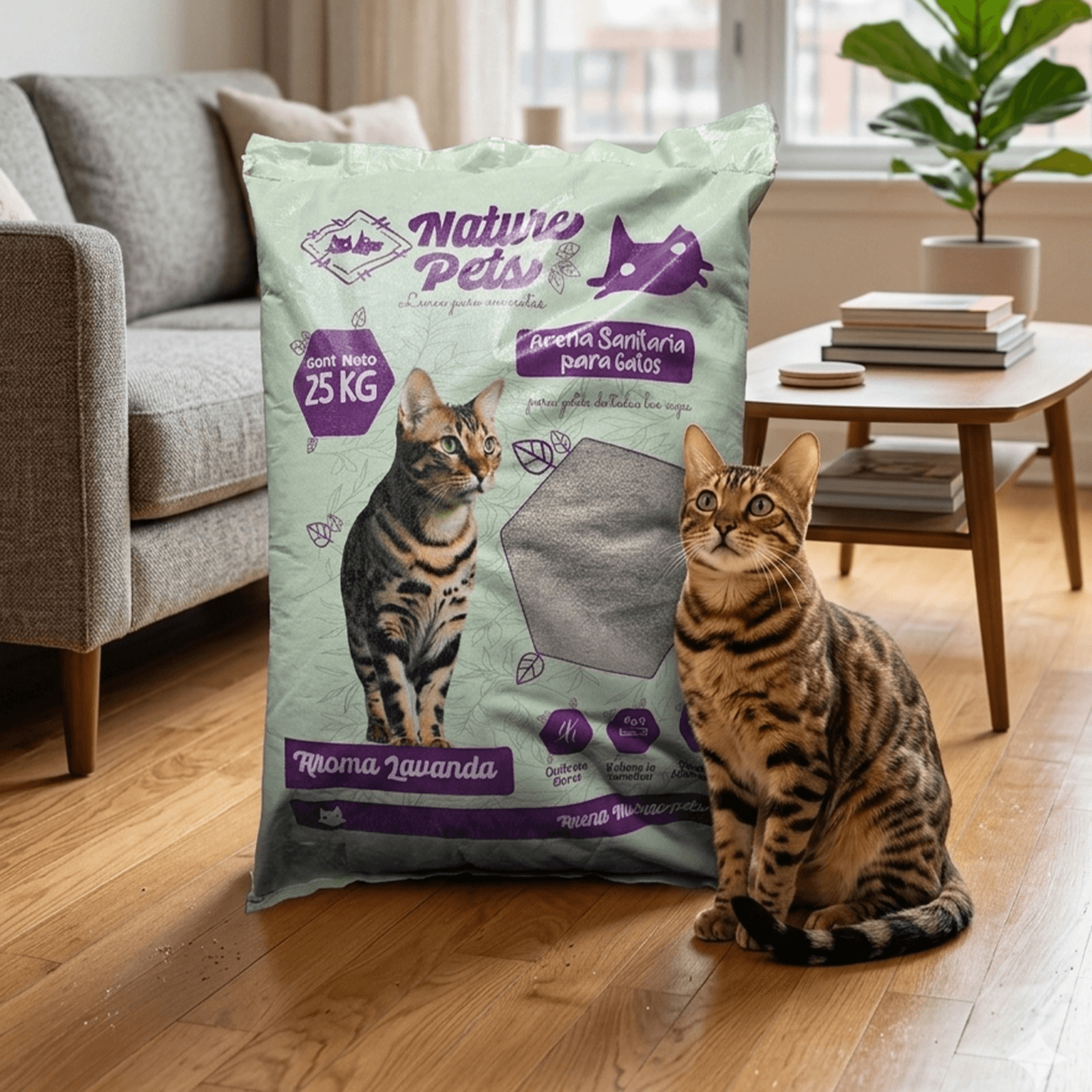 ARENA PARA GATO NATURE PETS x 25 KG alternate