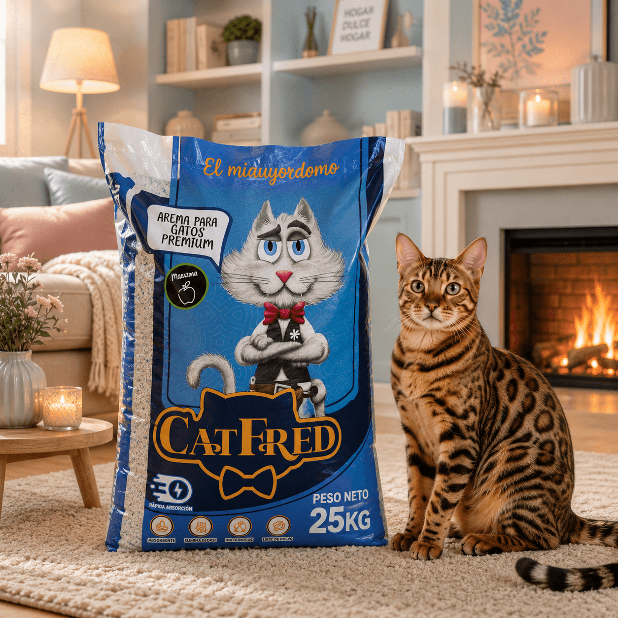 ARENA PREMIUM PARA GATOS CATFRED x 25 KG