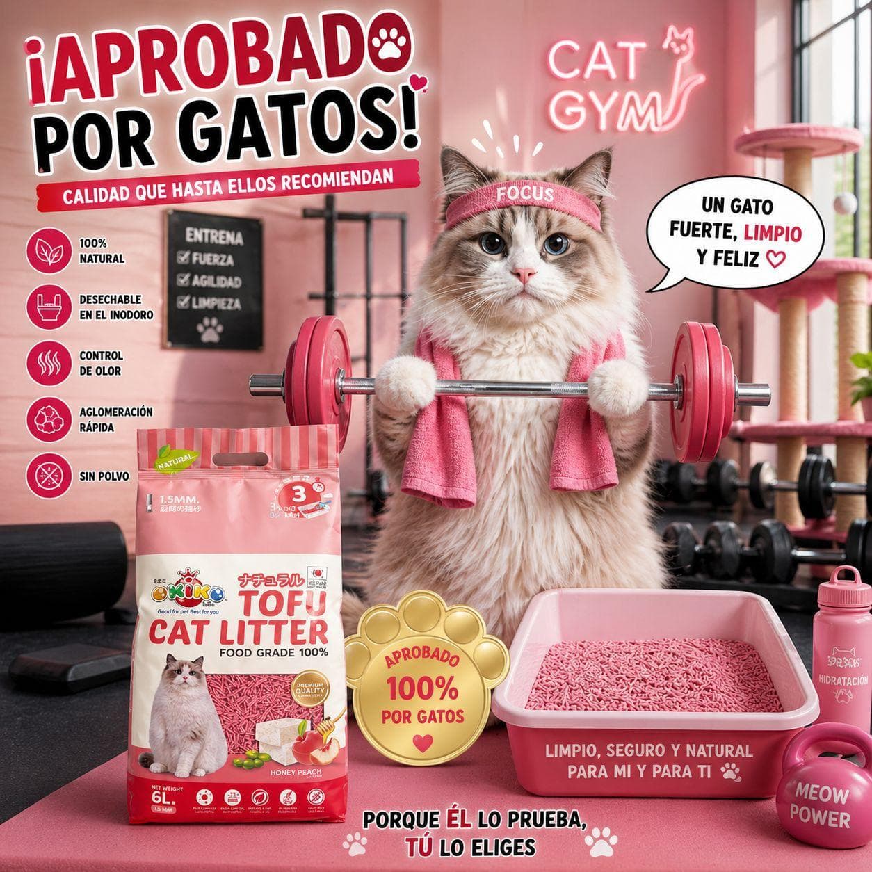 ARENA ECOLOGICA GATO TOFU x 2.5 Kg