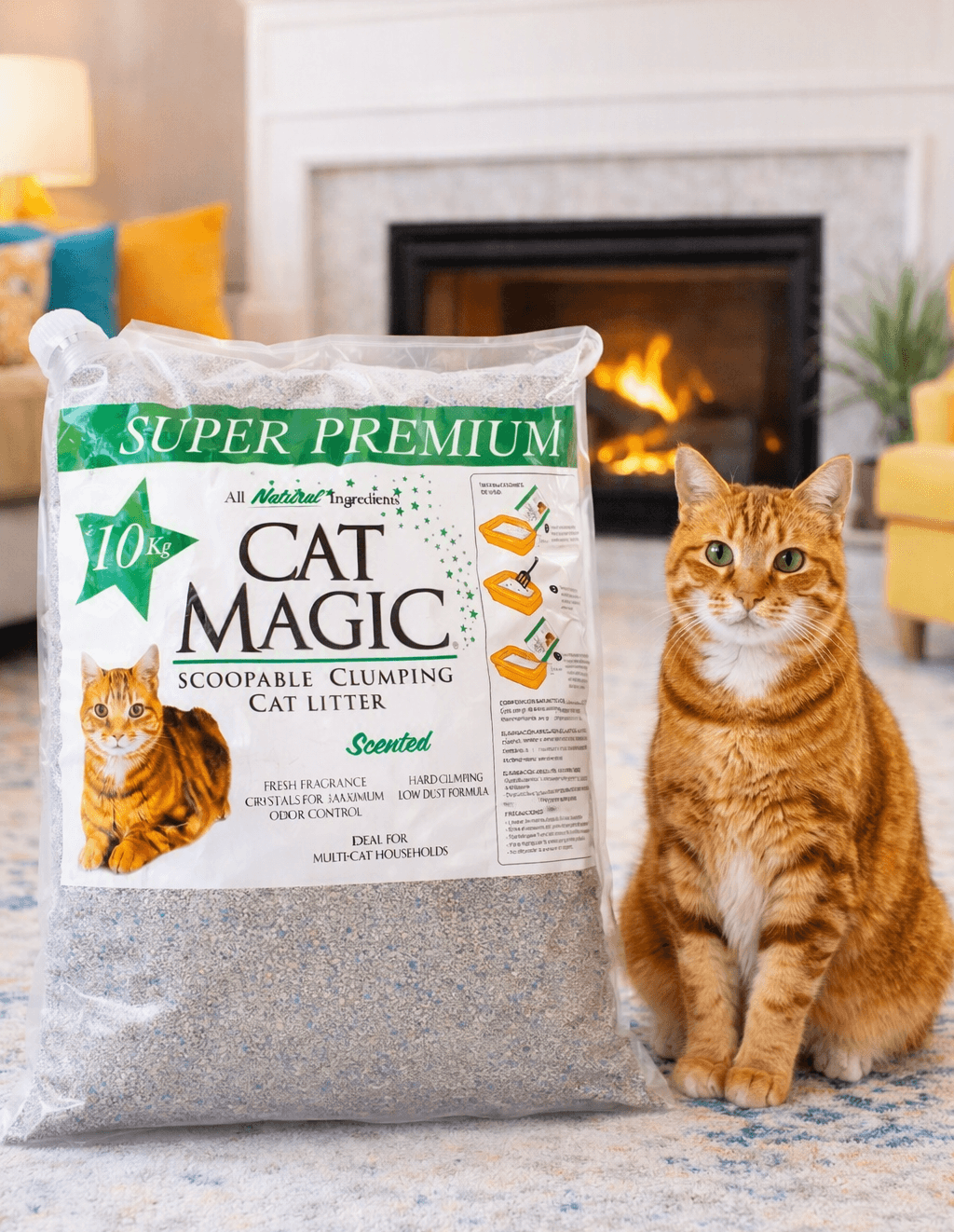 ARENA SUPER PREMIUM IMPORTADA PARA GATOS "CAT MAGIC" x 10 KG