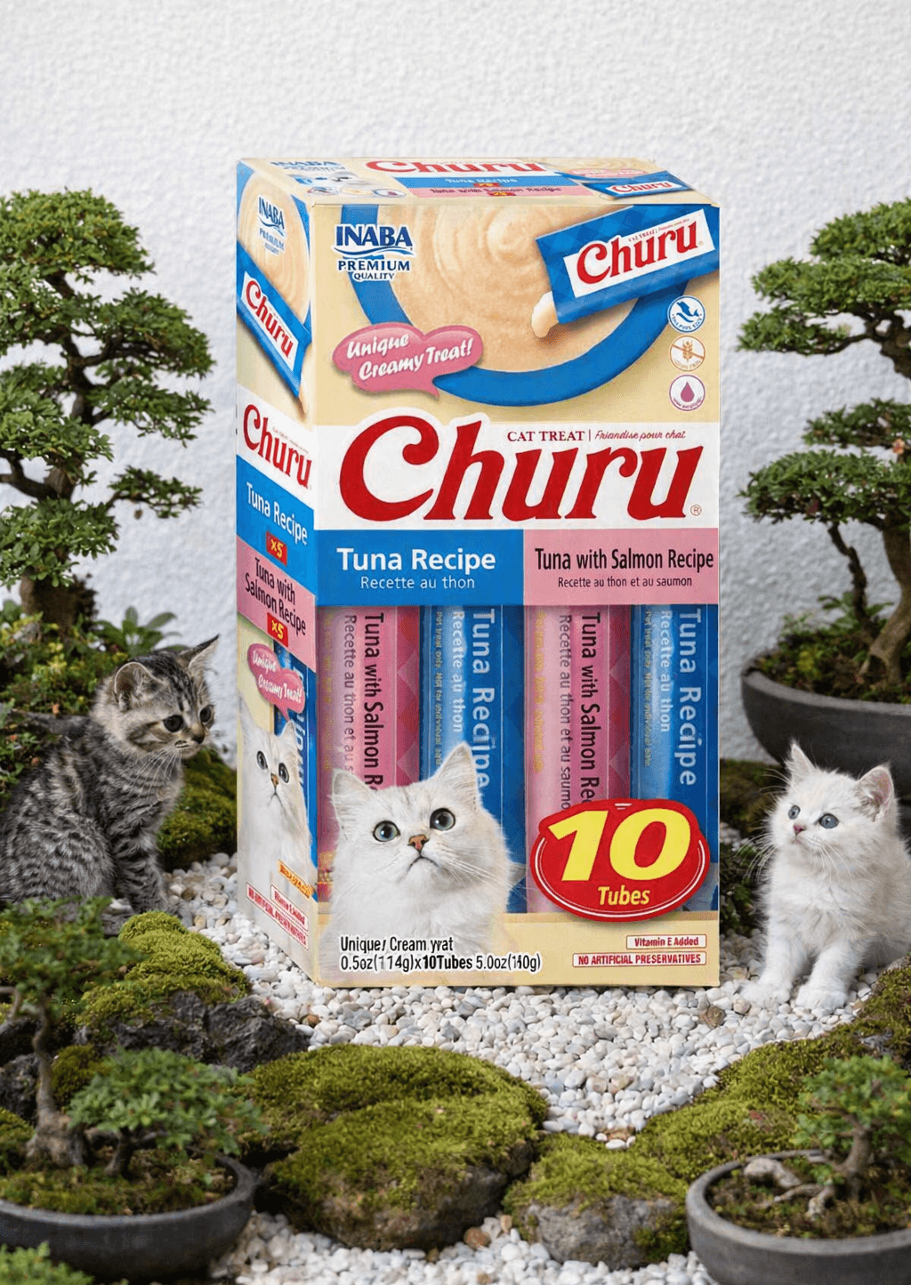 SNACK CREMOSO CHURU GATO x 10 UNDS - INABA | Grupo Quality Pets
